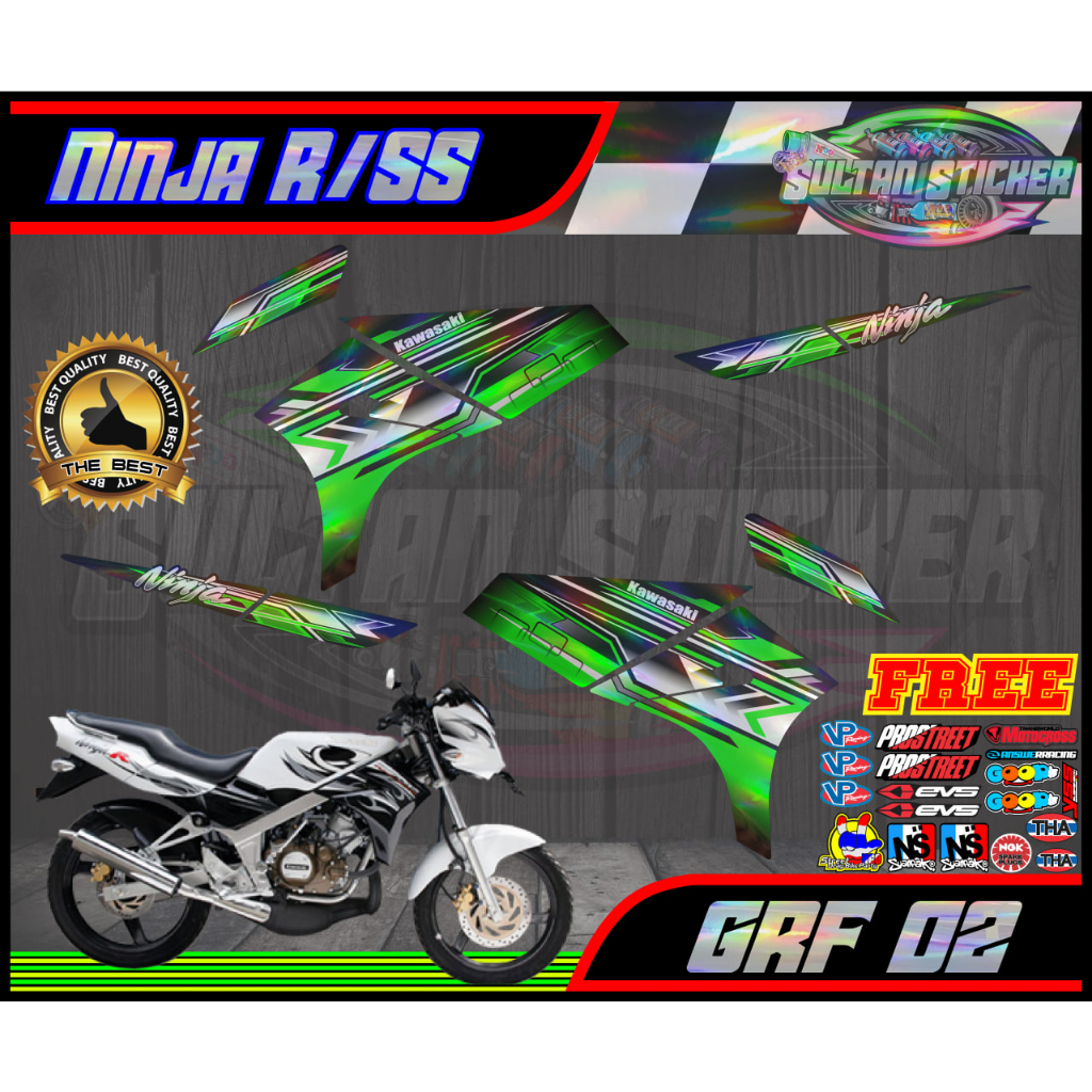 Streaping Stiker Variasi HOLOGRAM KAWASAKI NINJA R/SS Grafis 02