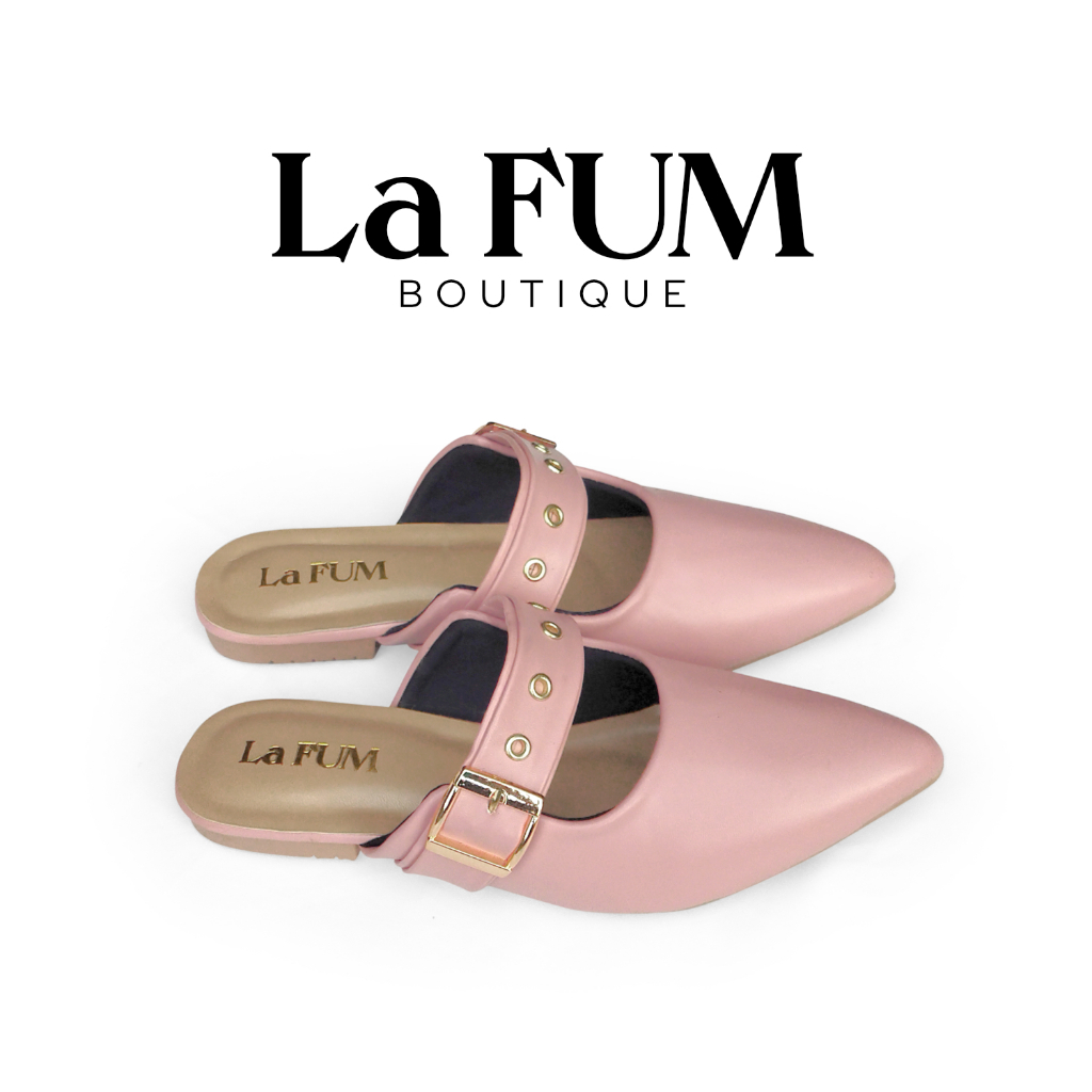 SENDAL FLAT MULES WANITA - ALESYAA SHOES CASUAL NEW ARRIVAL La FUM