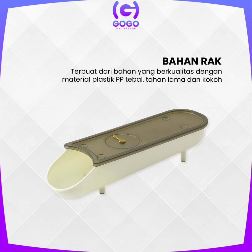 GOGO-C861 Tempat Telur Ayam Estetik Storage Box Organizer / Wadah Tempat Telor Kotak Penyimpanan Serbaguna