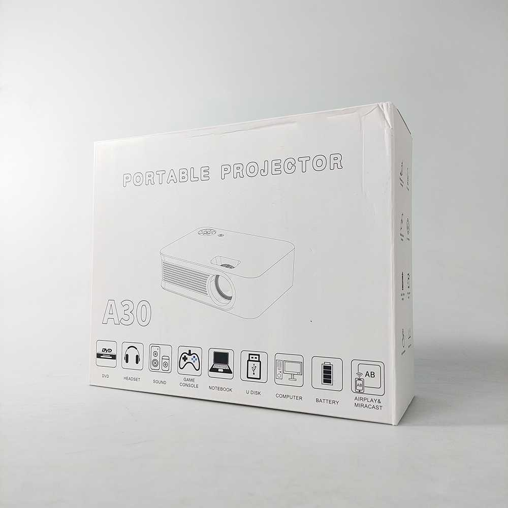 AUN Proyektor Mini Portable LED Full HD 1080P 3000lm 60W 2.5 Inch - A30