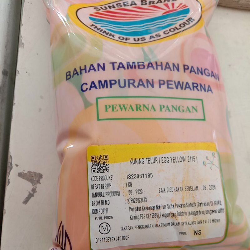 

pewarna makanan Egg yellow 1kg