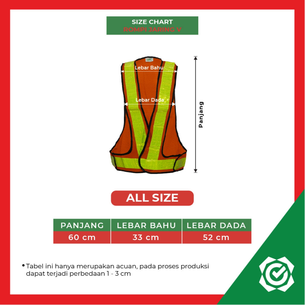 Rompi Kerja Safety Jaring V Scotlight IMJ