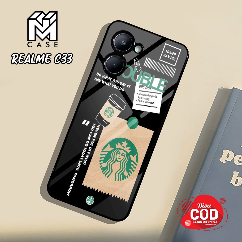 NM Case - Case Realme C33 Terbaru - 57 - Fashion Case Starbucks Casing Hp Case Murah Softcase Hardca