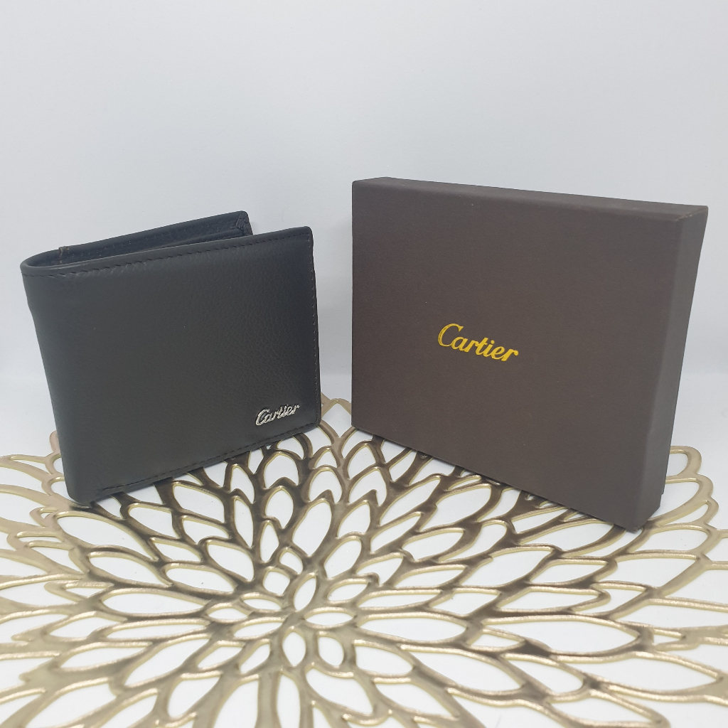 Dompet Kulit Pria CARTIER PREMIUM kulit asli halus model lipat