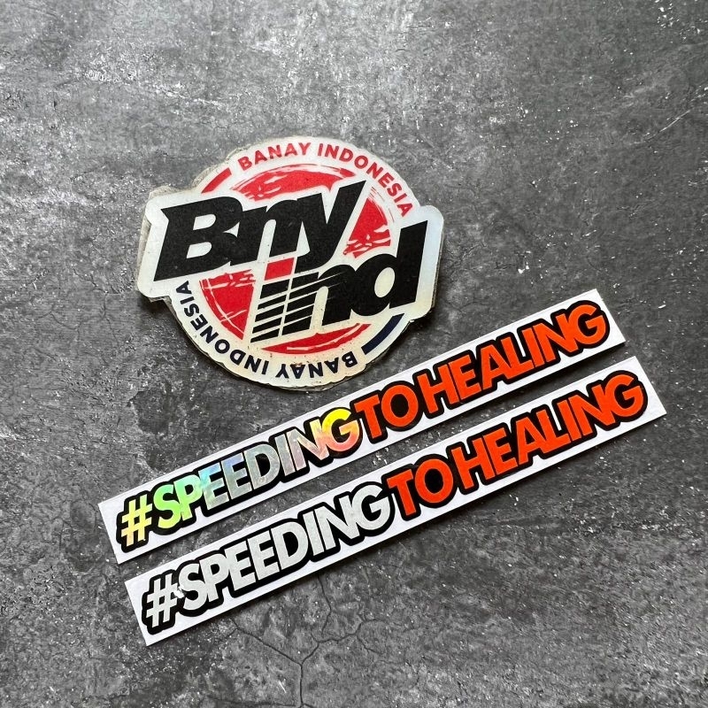 Stiker Sticker SPEEDING TO HEALING cutting