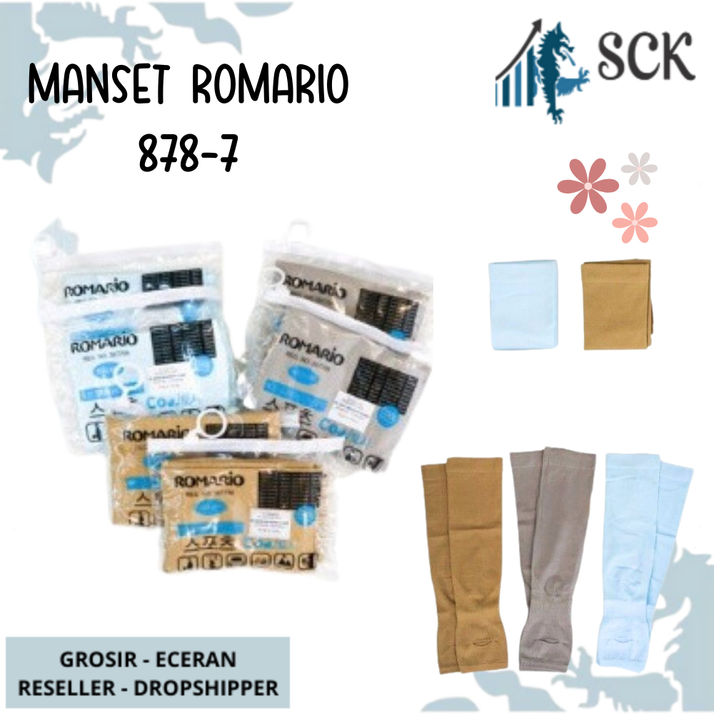 Deker ROMARIO Polos 878-7 / Manset Tangan Panjang Bahan NYLON Polos GROSIR