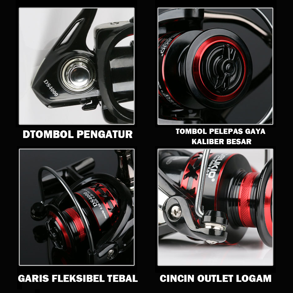 NEW DEALS FISHING REEL DS2000 - 7000 10 KG / DEUKIO GULUNGAN PANCING IKAN LOGAM / TARIKAN PANCING