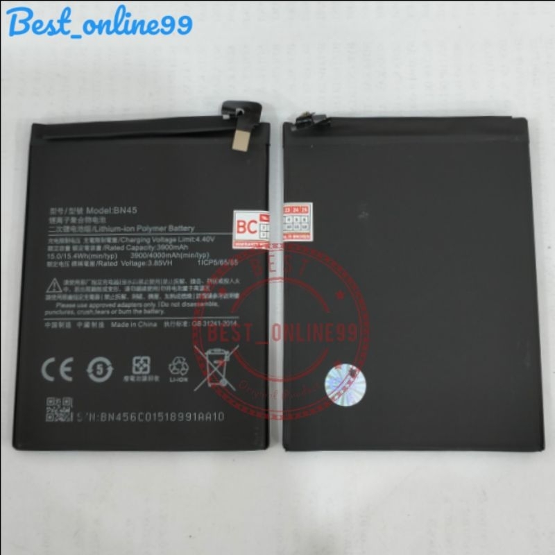 BATERAI XIAOMI REDMI NOTE 5 / PRO / BN-45 ORI 100A