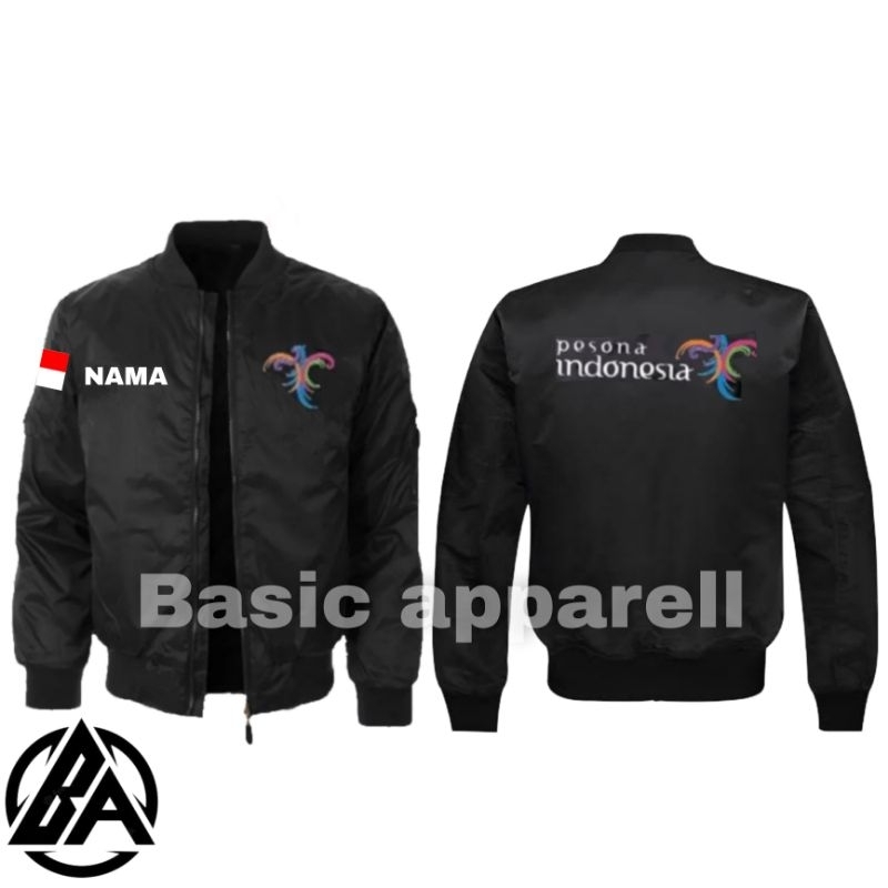 JAKET BOMBER PRIA/WANITA PESONA INDONESIA//JAKET BOMBER WONDERFULL INDONESIA FULL BORDIR