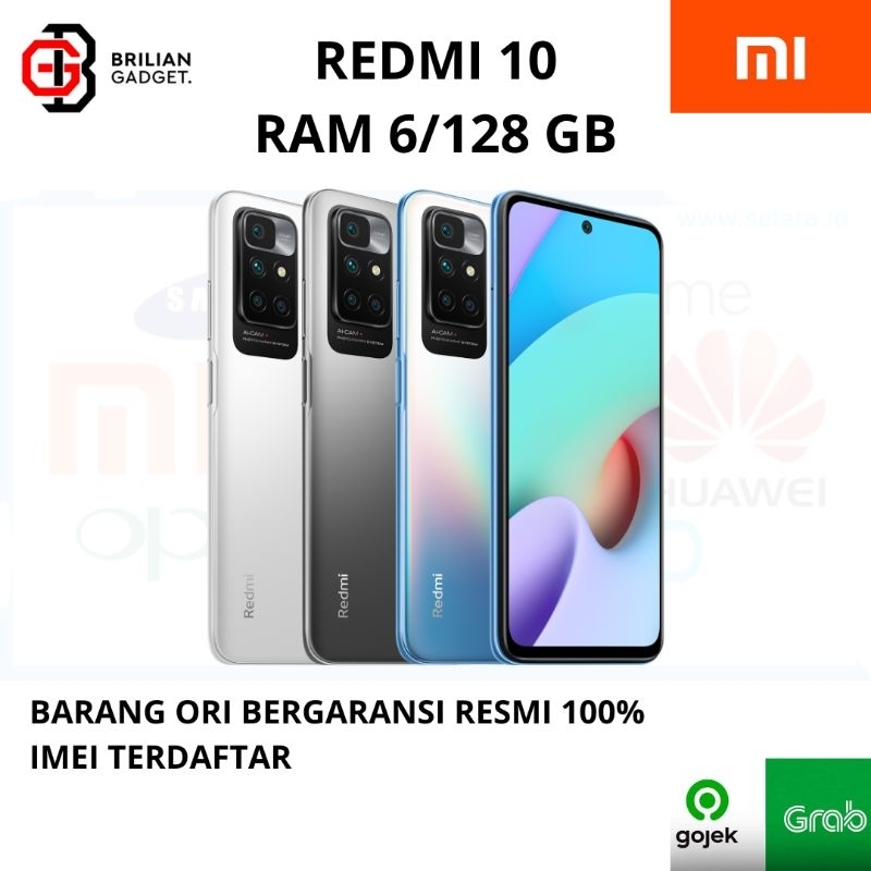 Xiaomi Redmi 10 Ram 6/128GB Barang Ori 100% Garansi Resmi Xiaomi Center Indonesia