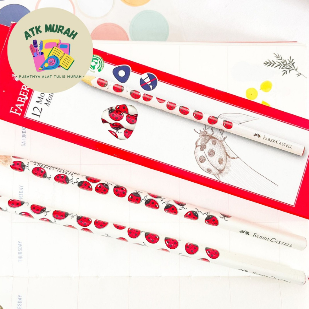 

Pensil 2B Faber Castell Motif Kumbang ORIGINAL 1 PCS pencil motif animal untuk ujian TERMURAH COD