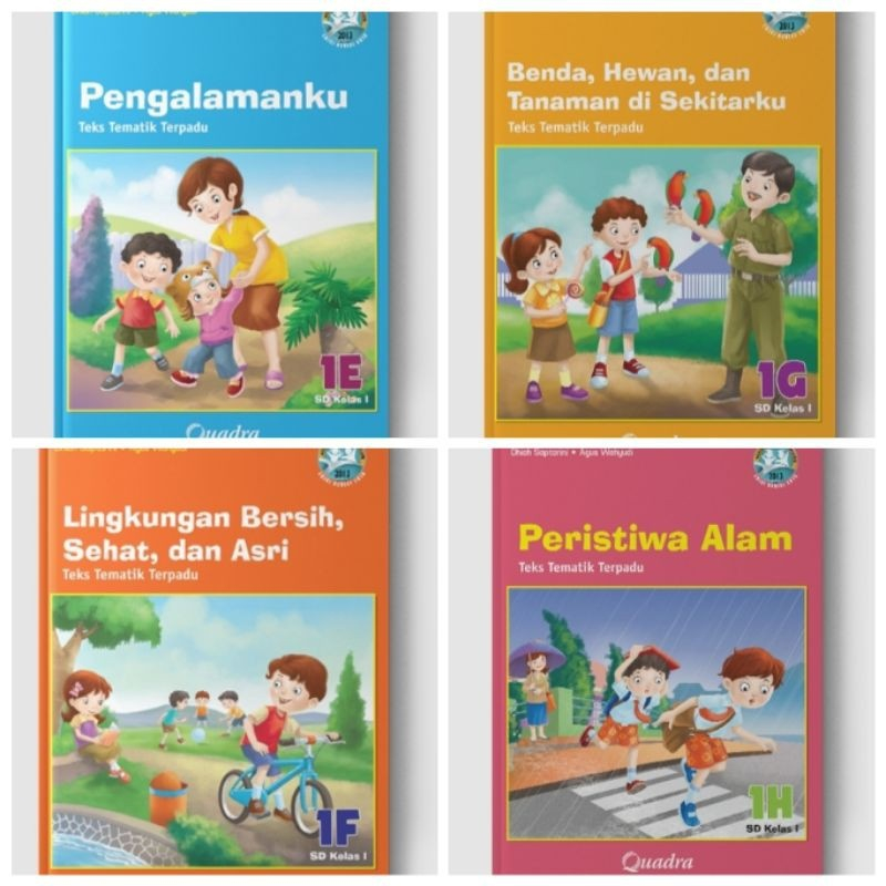 BUKU TEMATIK SD/MI KELAS 1 KELAS 2 PENERBIT QUADRA BEKAS MASIH BAGUS ORIGINAL