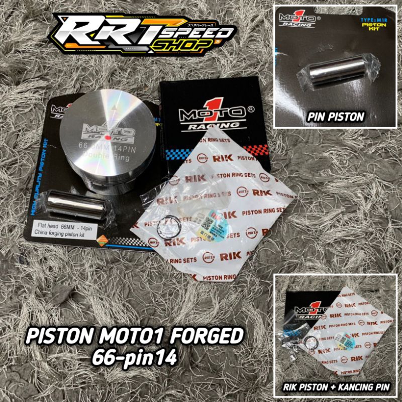 PISTON MOTO1 FORGED 66 PIN 14