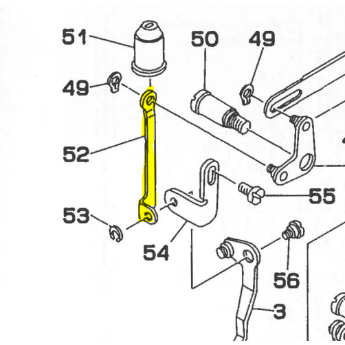 Wiper Connecting Plate 135-09609 Original Taiwan Mesin Jahit Bartack YX-1850 / LK-1850