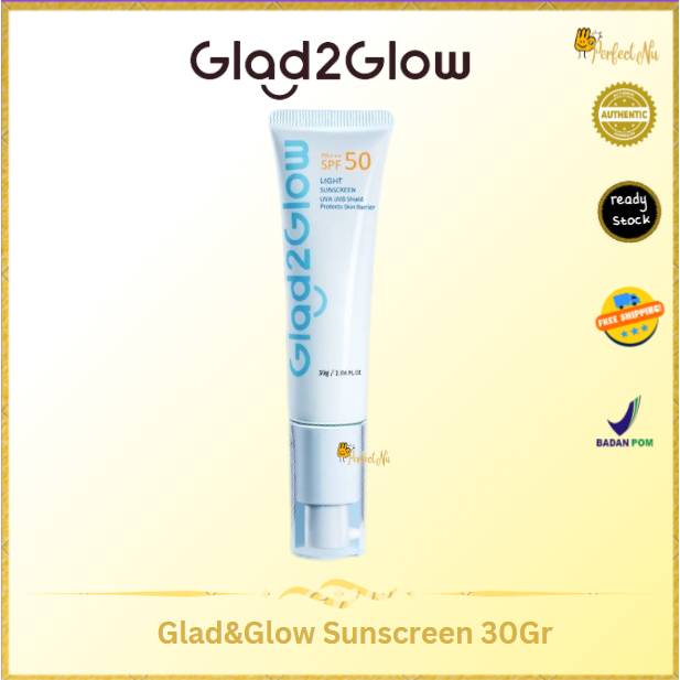 [BPOM] GLAD2GLOW LIGHT SUNSCREEN GEL SPF50 30GR