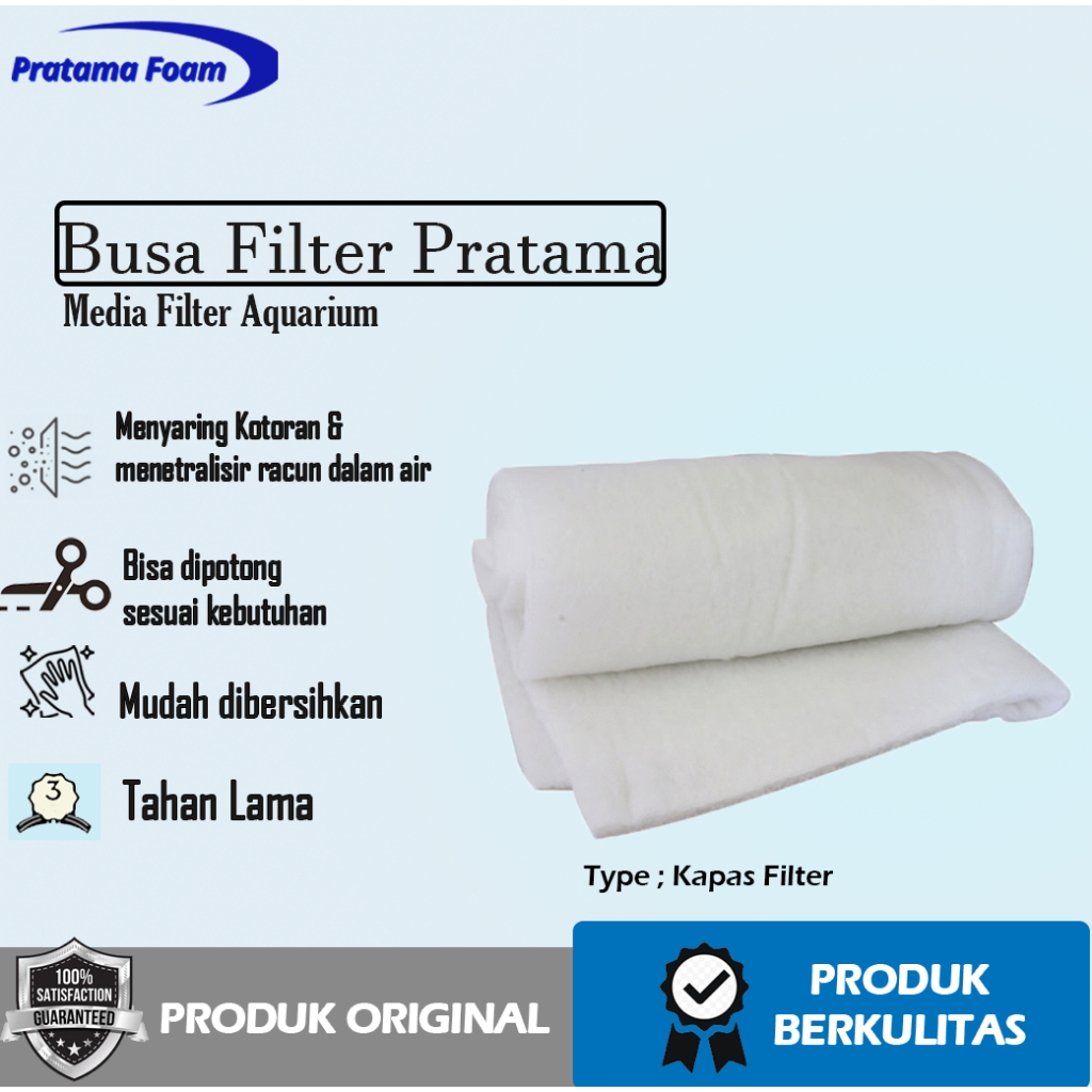 BUSA KAPAS FILTER 2M X1M SARINGAN FILTER AIR KOLAM IKAN KOI - AQUARIUM IKAN HIAS