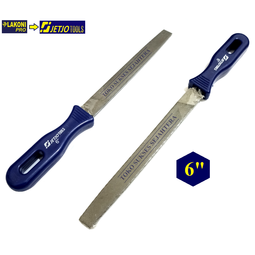 JETJO TOOLS Kikir Lurus 6&quot; 6 Inch Kasar JETJO TOOLS 101625 / Kikir Flat Files 6&quot; 6inch (Bastard Cut ) LAKONI PRO