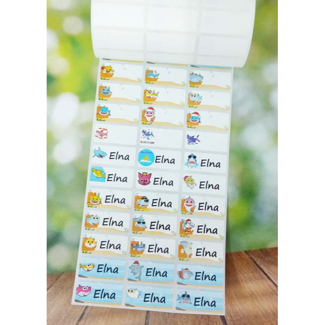 

Label Nama Import Waterproof BABY SHARK