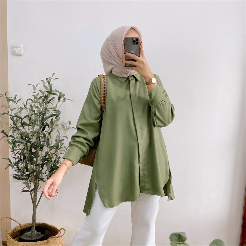 DB - ZAVIA BLOUSE OVERSIZE ATASAN WANITA BAHAN SHAKILA ADEM LENGAN BALON BUSUI FRIENDLY JUMBO LD 120 TERBARU KEKINIAN VIRAL 3175