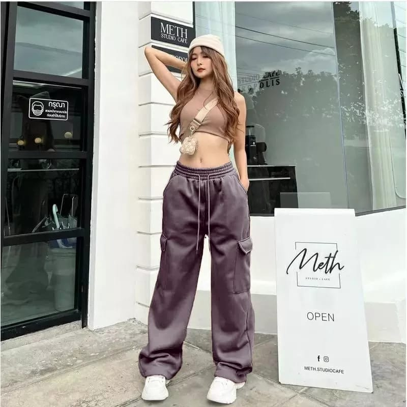 CELANA JOOY SWEET PANTS - CELANA CARGO KULOT PANJANG WANITA - JOOY SWEET PANTS