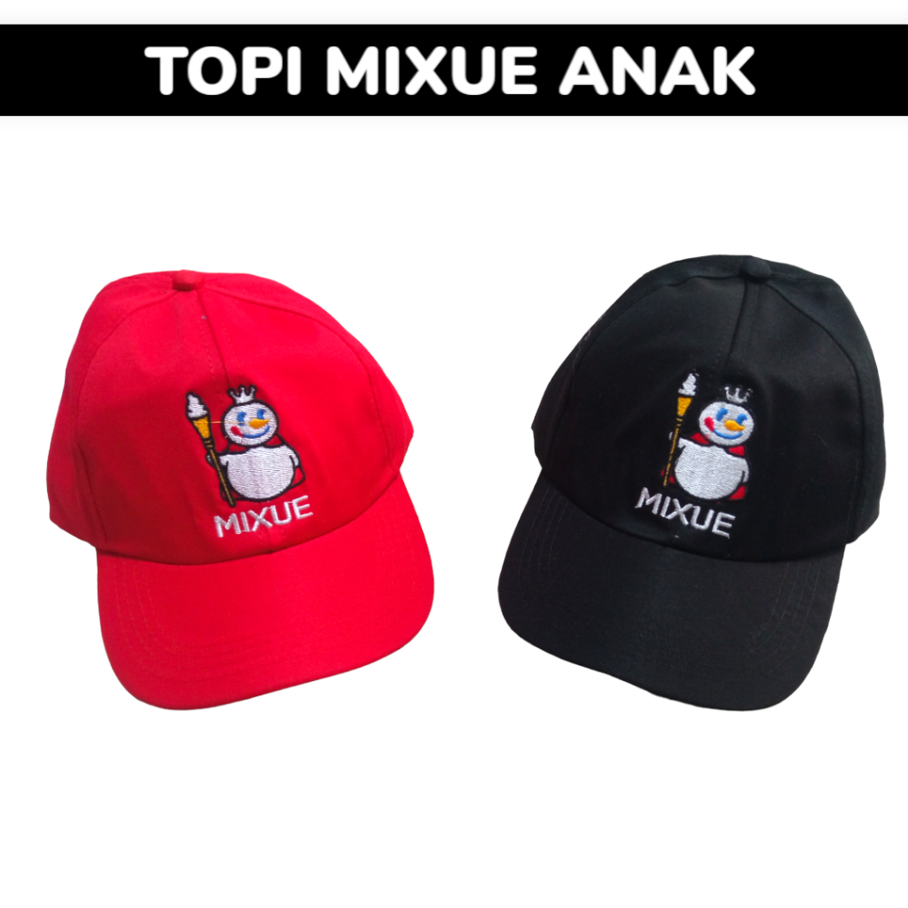 Topi Mixue Anak Umur 2-10 Tahun BISA COD