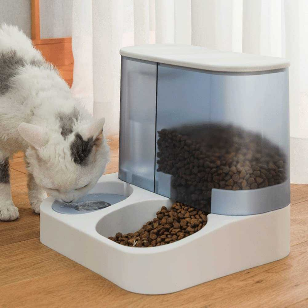 Tempat Makan dan Minum Hewan Peliharaan Otomatis 2 in 1 2.8L Tempat Makanan Minuman Hewan Desain Gravitasi