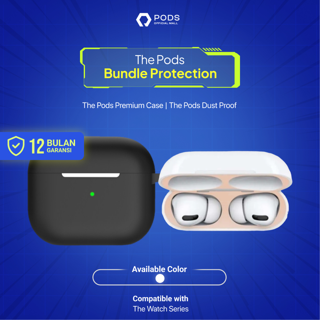 Bundling Protection Kit [Slicone case The Pods + The Pods Dust-Proof Film] by Pods Indonesia
