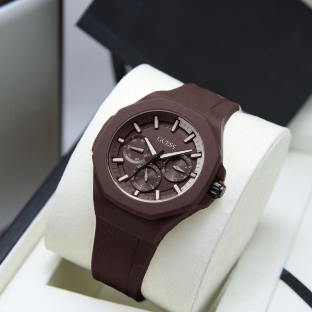 JAM TANGAN WANITA GUESS RUBBER TANGGAL AKTIF LS03