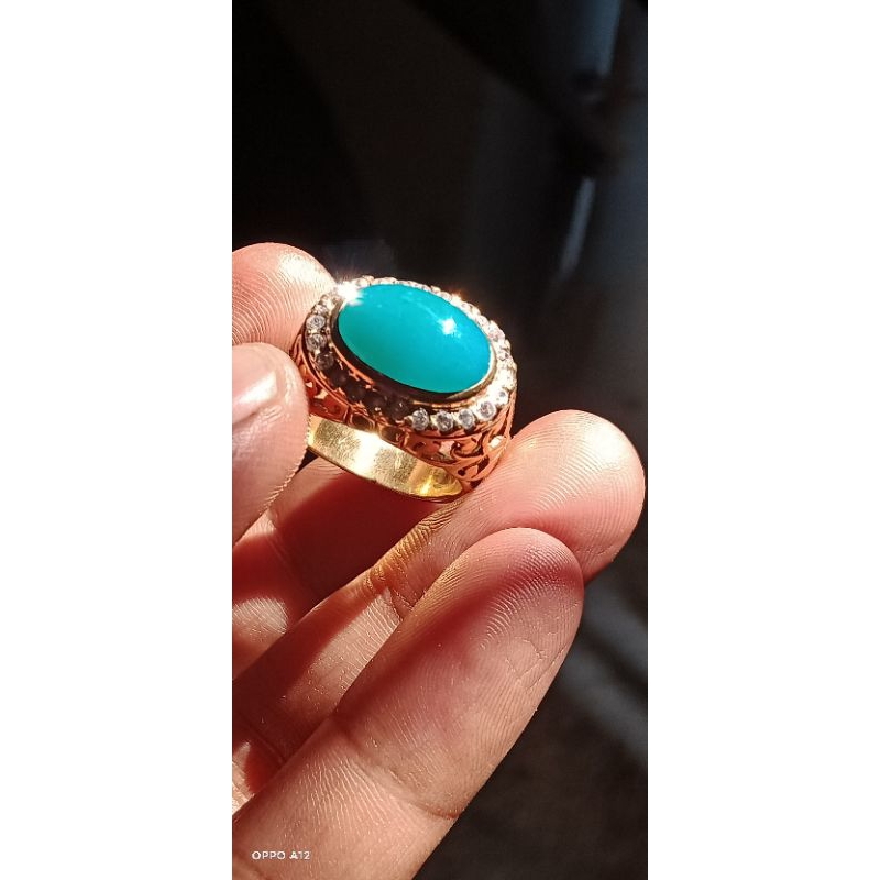 natural  bacan palmea ring perak model lintang