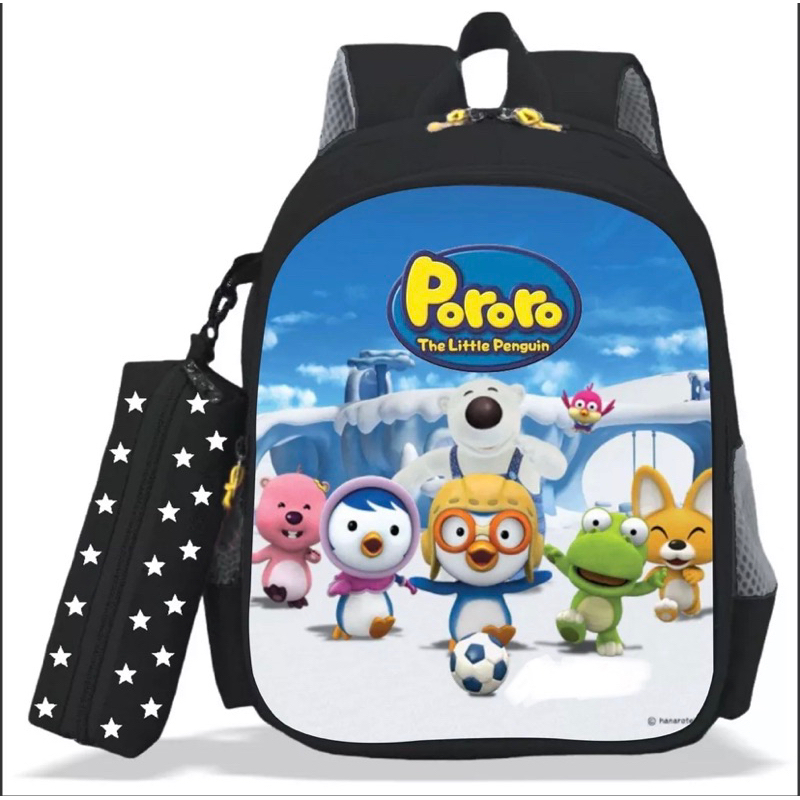 MochillaStore - Tas Ransel Anak Sekolah Tk Paud SD Tas Backpack Anak Laki-laki Perempuan Motif Pororo Printing Termurah