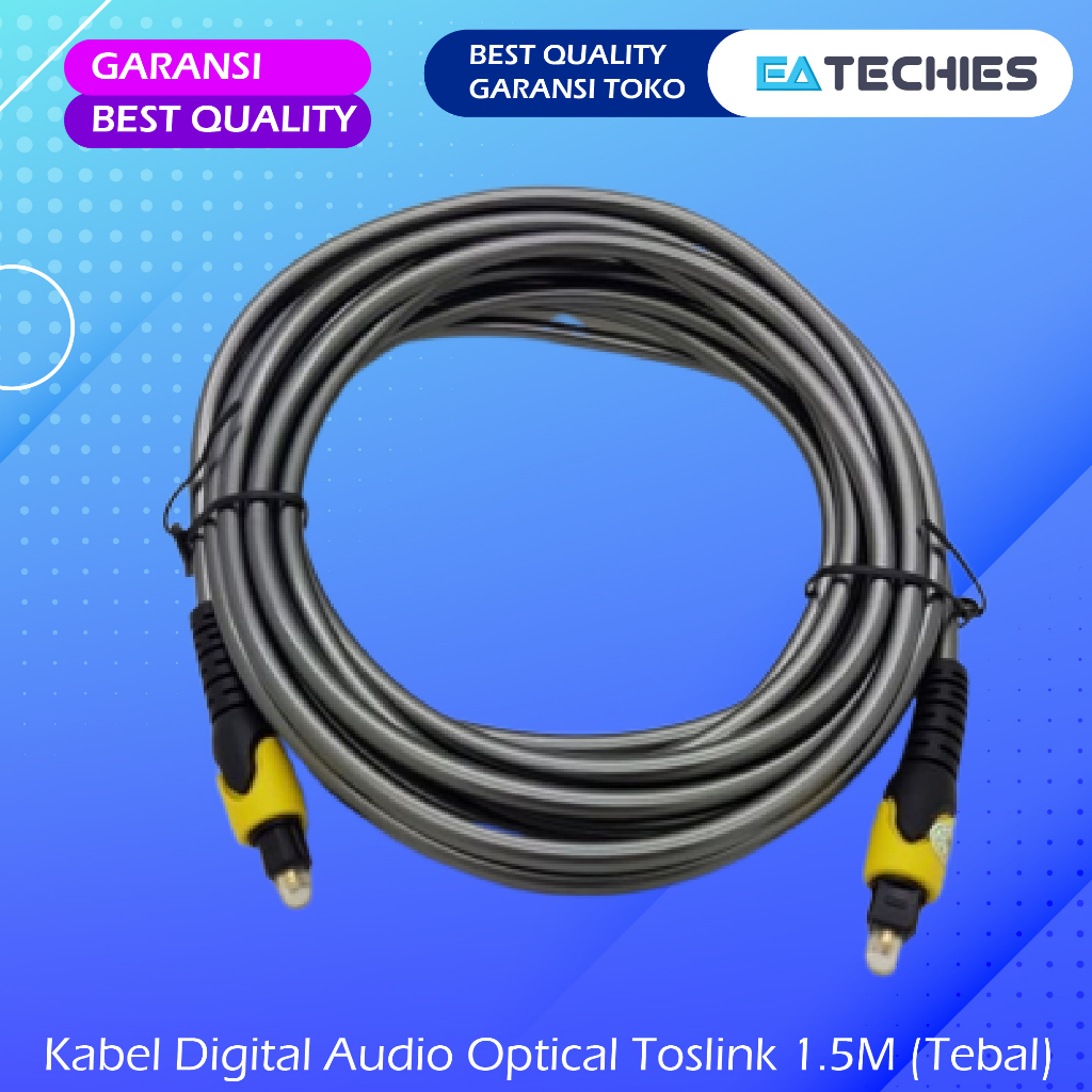 Kabel Digital Audio Optikal Toslink 1.5M Tebal / Cable Fiber Optical Kabel Digital Audio Optikal Toslink 1.5M Tebal / Cable Fiber Optical