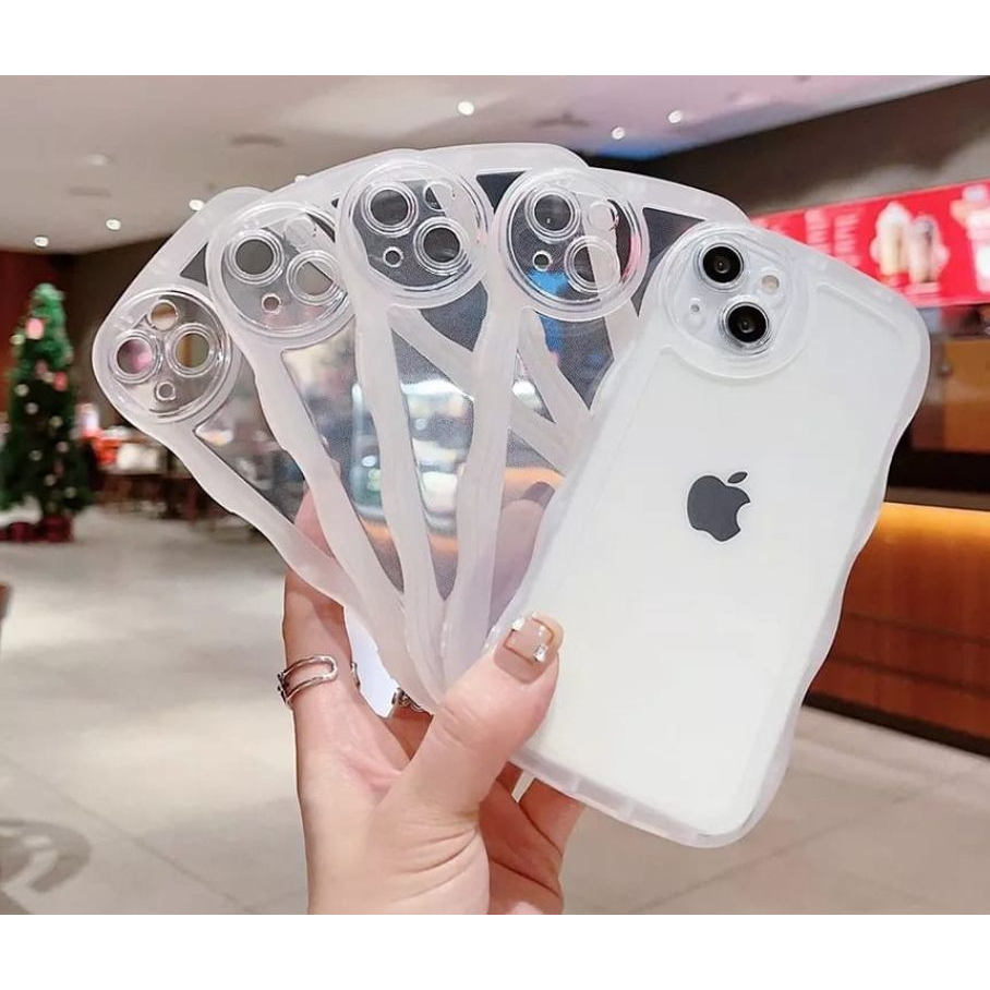 VIVO Y21/Y21S/Y33S/Y33T /VIVO Y22 New 2022 /VIVO Y30/Y30i/Y30S/Y50 Case gelombang CLEAR 3D
