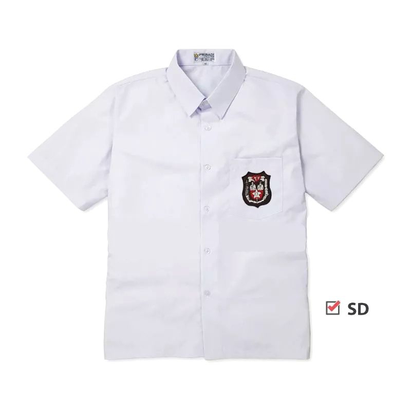 Baju Seragam Sekolah SD SMP SMA Hem Putih Pendek Seragam Sekolah Kemeja Pendek SD SMP SMA