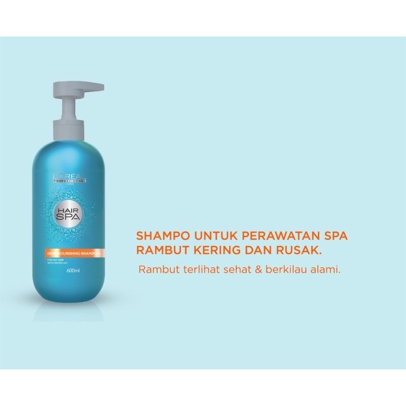 LOREAL Hair Spa Deep Nourishing Shampoo - Shampo Perawatan Rambut Kering Rusak Rontok 600 ml