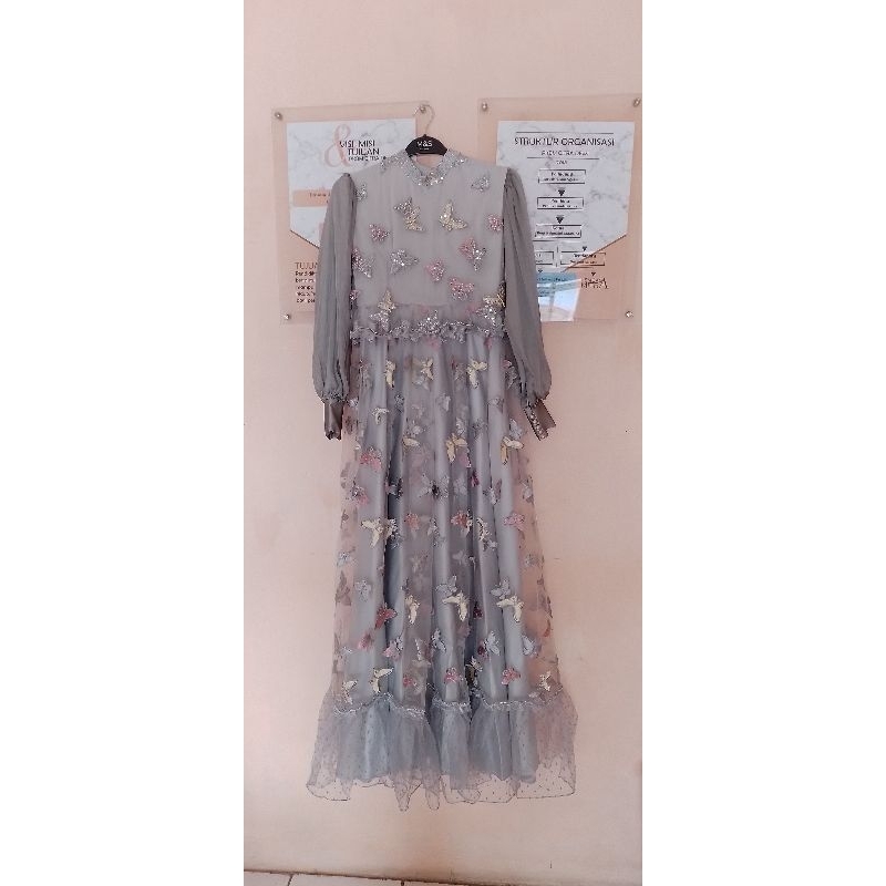 gaun pengantin muslim full furing (PRELOVED)