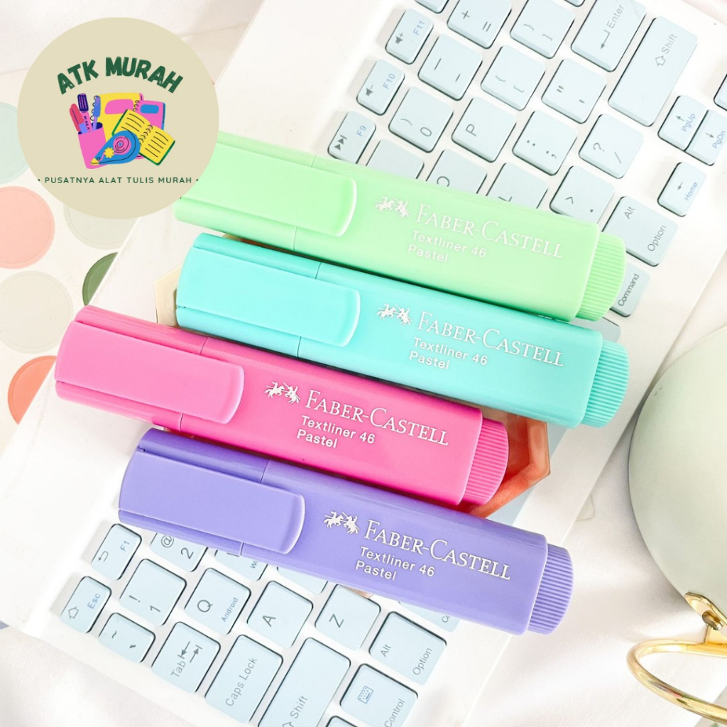 

Faber-Castell Textliner 46 Pastel Highlighter Stabilo Textmarker Warna Soft lucu unik alat tulis kantor TERMURAH