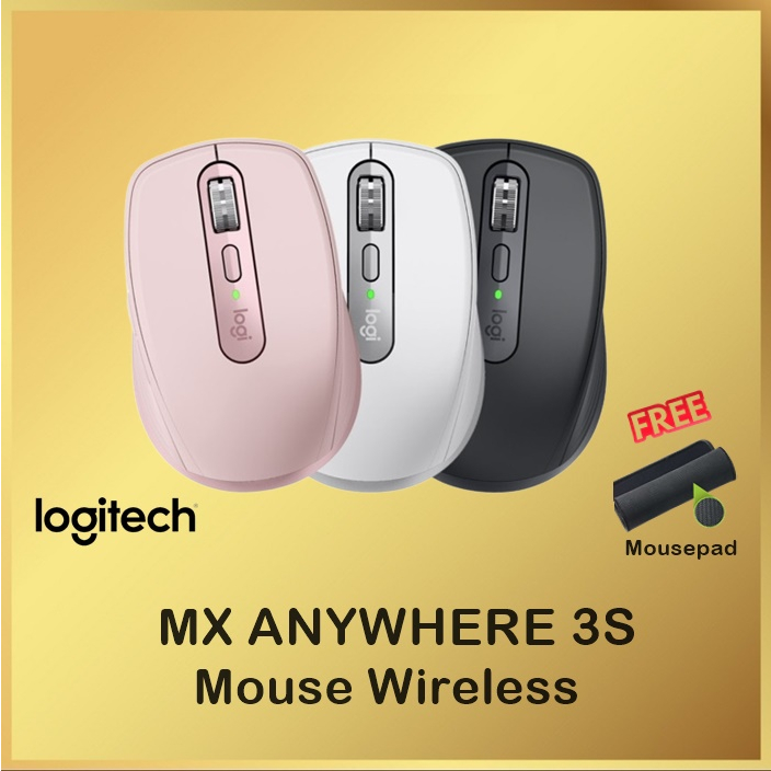 Logitech MX Anywhere 3S Mouse Wireless Bluetooth Silent Rechargeable