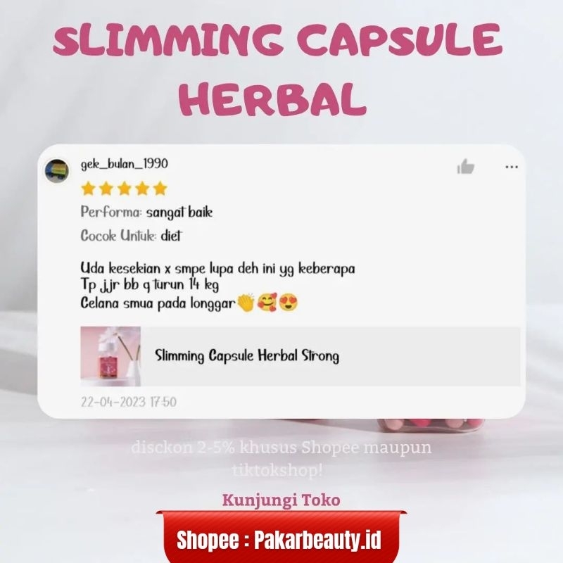 STRONG Slimming Capsule Herbal Pelangsing Diet