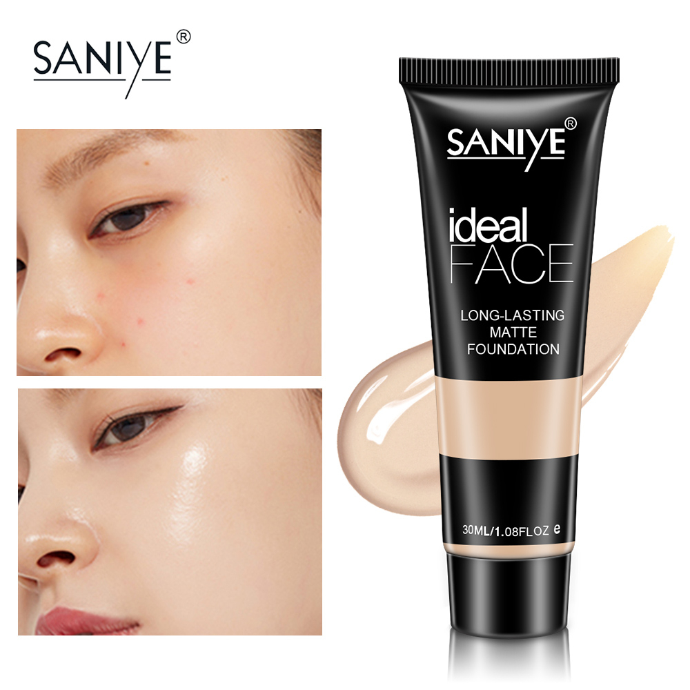 SANIYE Foundation Cair Matte Poreless Liquid Foundation Dengan Pelembab 3 Warna Full Coverage R1157