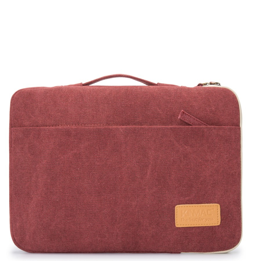 Kinmac Tas Laptop Sleeve Case Handstrap 14 inch Bahan Canvas