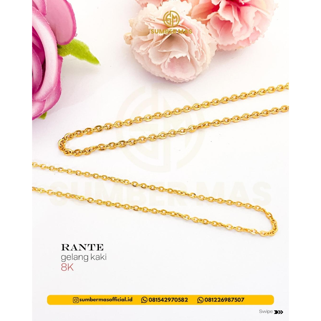 GELANG KAKI RANTE FASHION 8K - SUMBER MAS