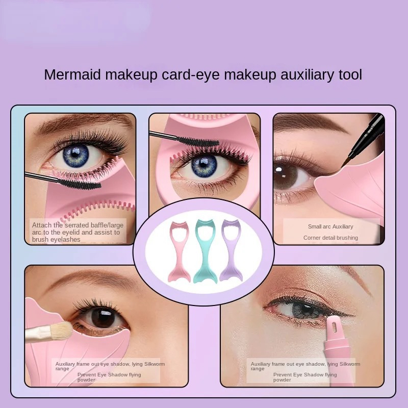 New MERMAID Silicone Drawing Eyeliner Aids Multi-functional Eye Makeup tool Lazy Drawing Eye Shadow Bezel Artifact Resusable