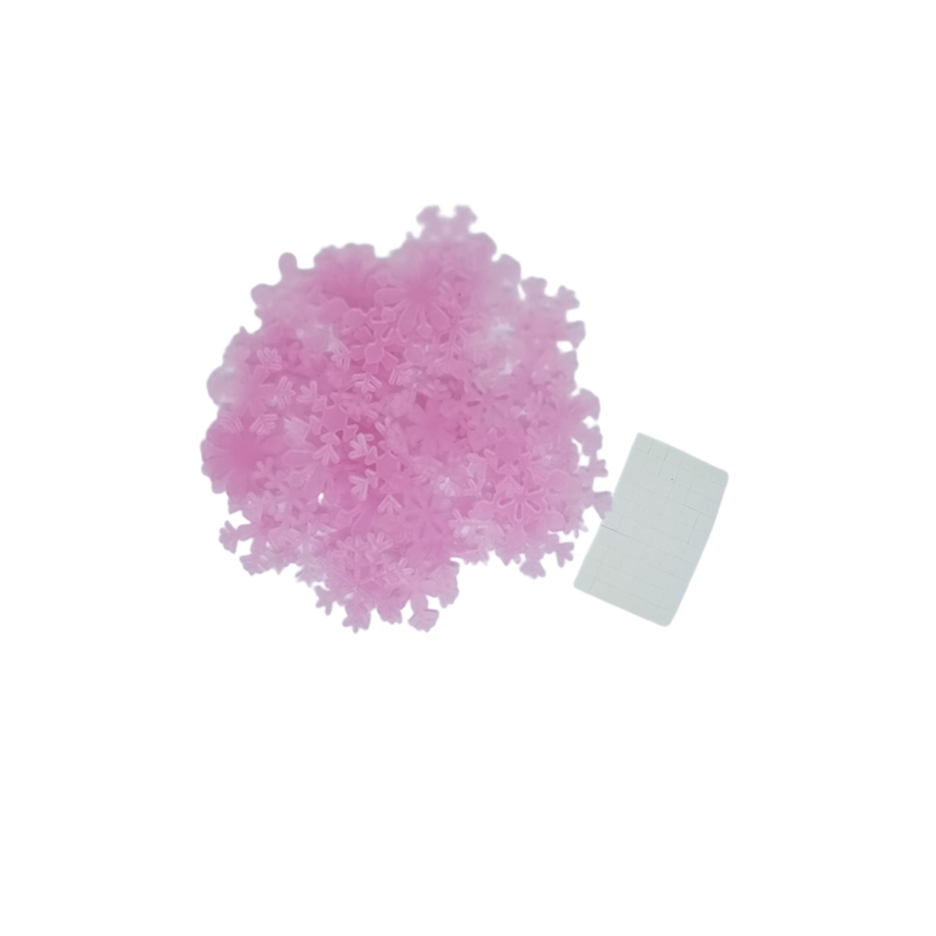 (SKR) SNOW GLOW IN THE DARK isi 50 pcs mix color stiker bintang salju / sticker bintang glow in the dark