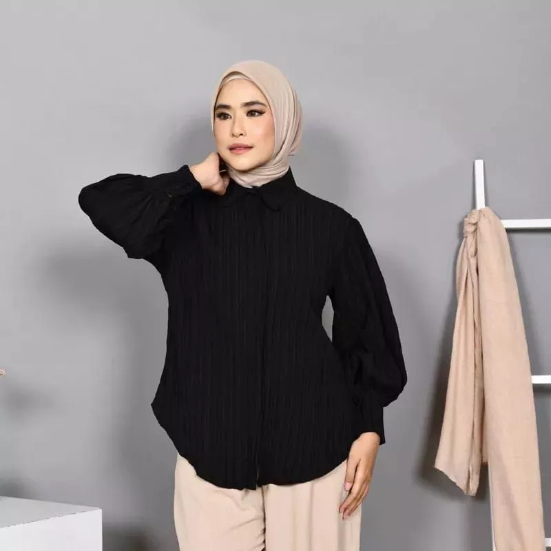 Raisa Kemeja Blouse Lady Crush- Atasan Wanita- Kemeja Basic - Kemeja Polos