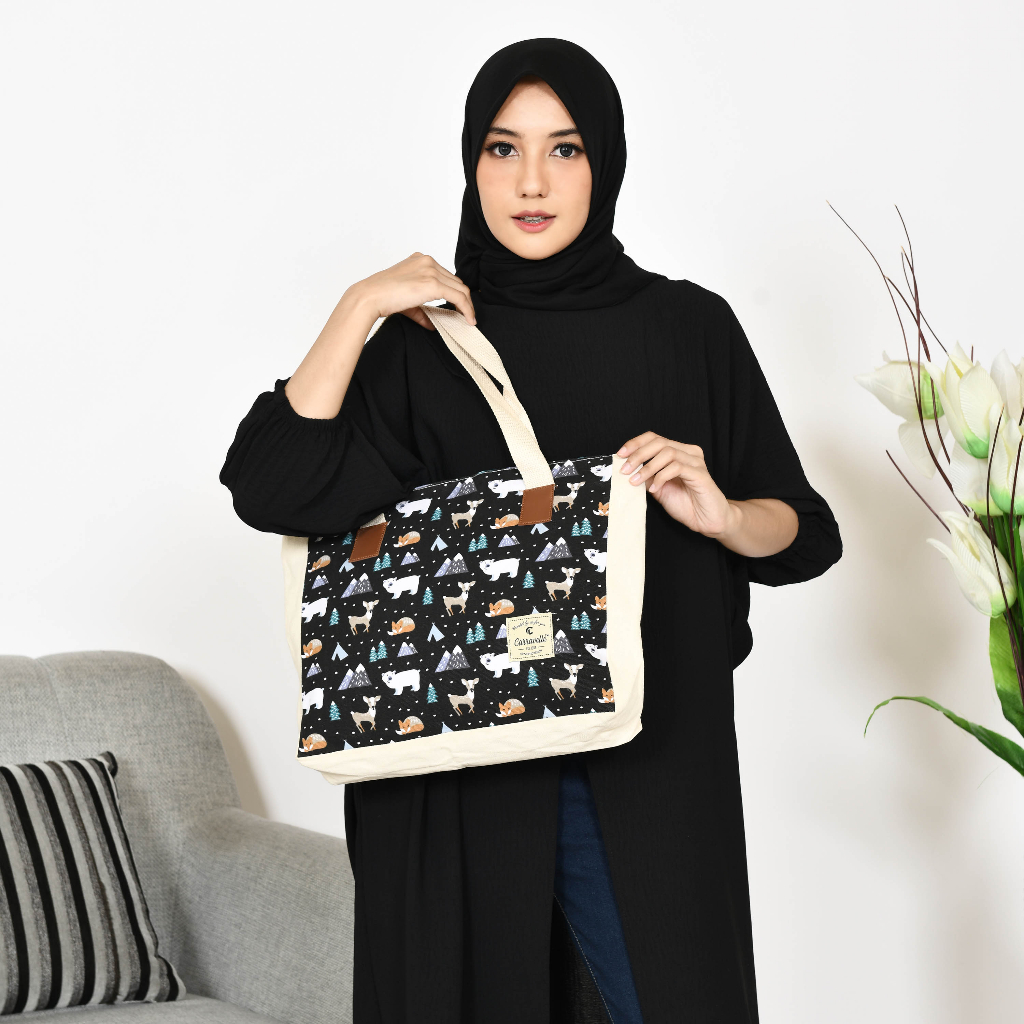 Tas Kanvas Totebag Custom Resleting Untuk Kuliah Belanja Seminar Souvenir Bisa Custom Sablon