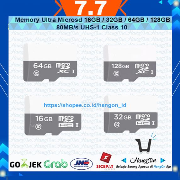 Memory Ultra Microsd 64GB 32GB 16GB 128GB 256GB 80MB/s UHS-1 Class 10 no adaptor