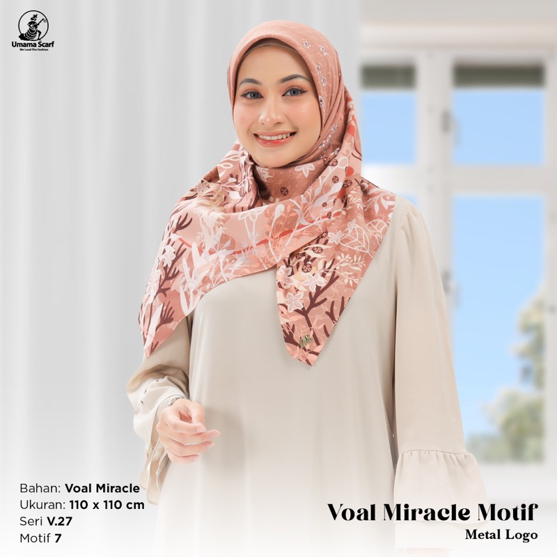 PART 2 (V.27) SEGIEMPAT VOAL MIRACLE MOTIF ICON METAL LOGO UMAMA SCARF