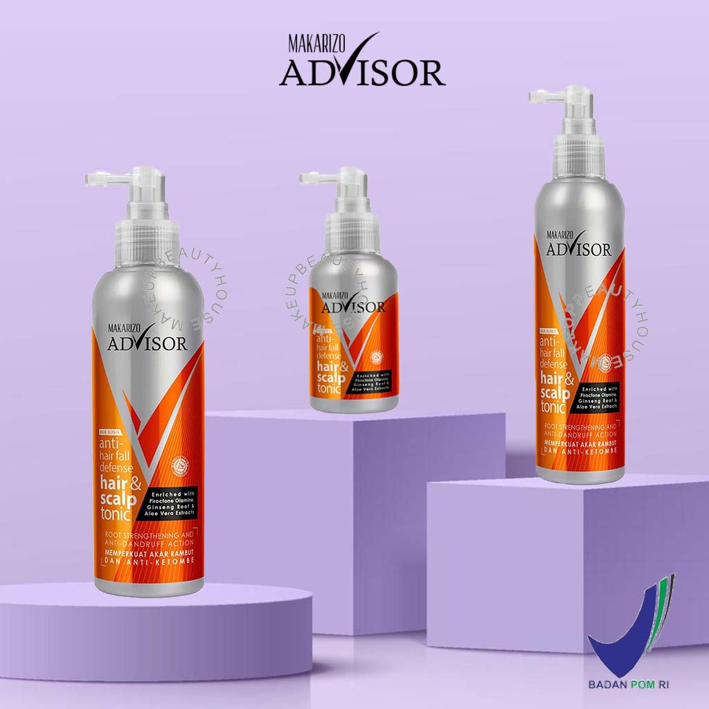 Makarizo Advisor Hair &amp; Scalp Tonic  / Perawatan Rambut Rontok dan Ketombe / Anti Hair Fall