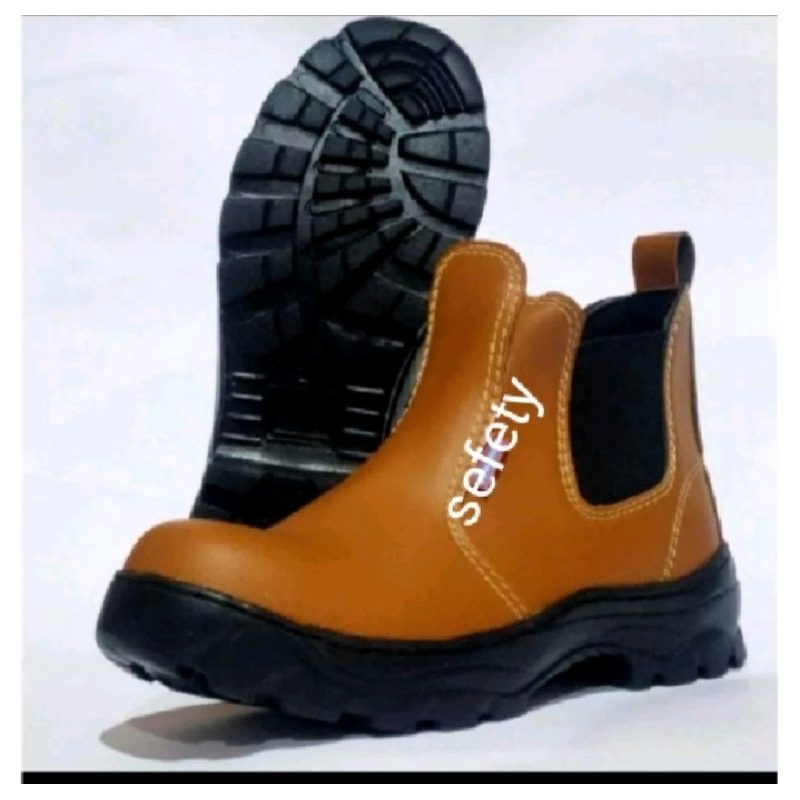 SEPATU SAFETY SLIP ON PRIA KING GREGOR KERJA PABRIK KITCHEN PDL PDH TNI POLISI SATPAM OB POM BENGKEL