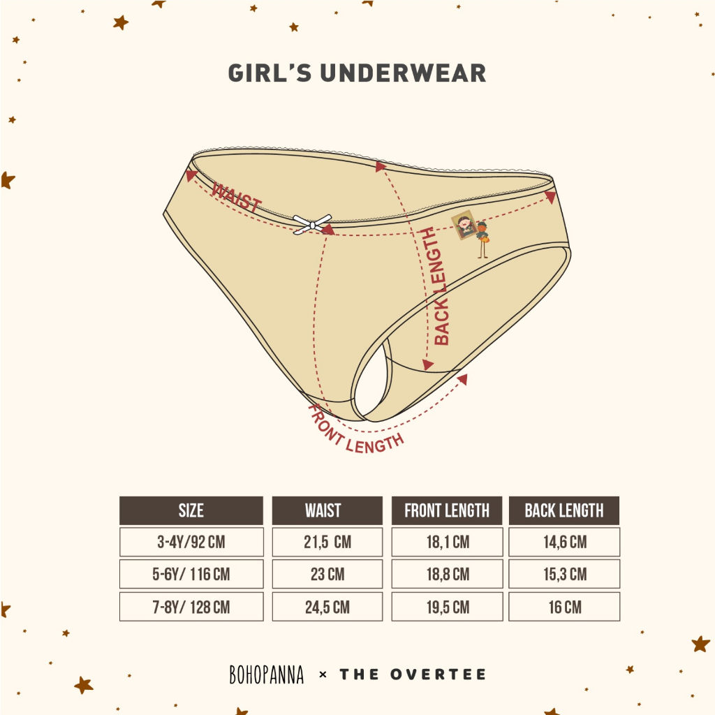 Bohopanna X The Overtee Girl Underwear CD Celana Dalam Anak Perempuan